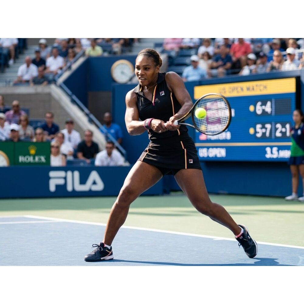 Fila Womens Backspin A-Line Tennis Skort Black and Peach Pink